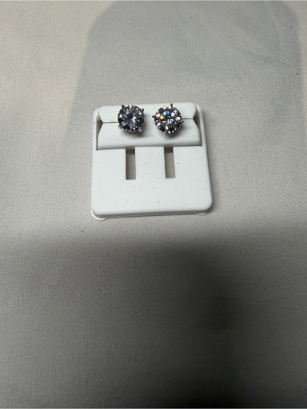 4kt CZ 925 Sterling Stud Earrings